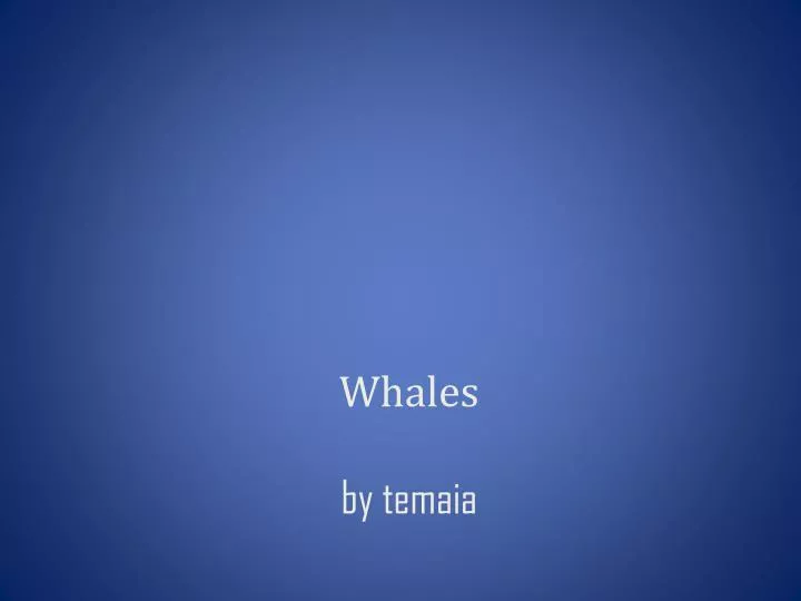 whales by temaia
