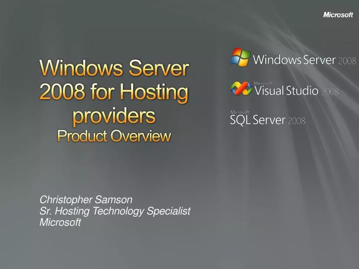 windows server 2008 for hosting providers product overview