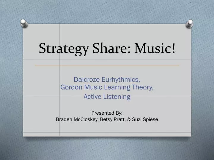 strategy share music