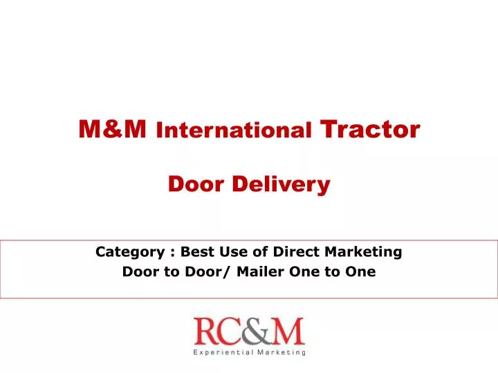 m m international tractor door delivery