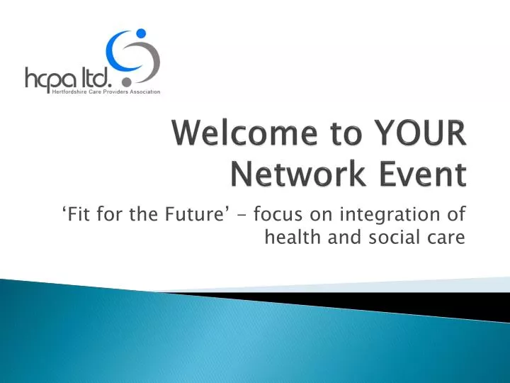 welcome to your network event