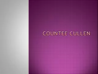 Countee Cullen