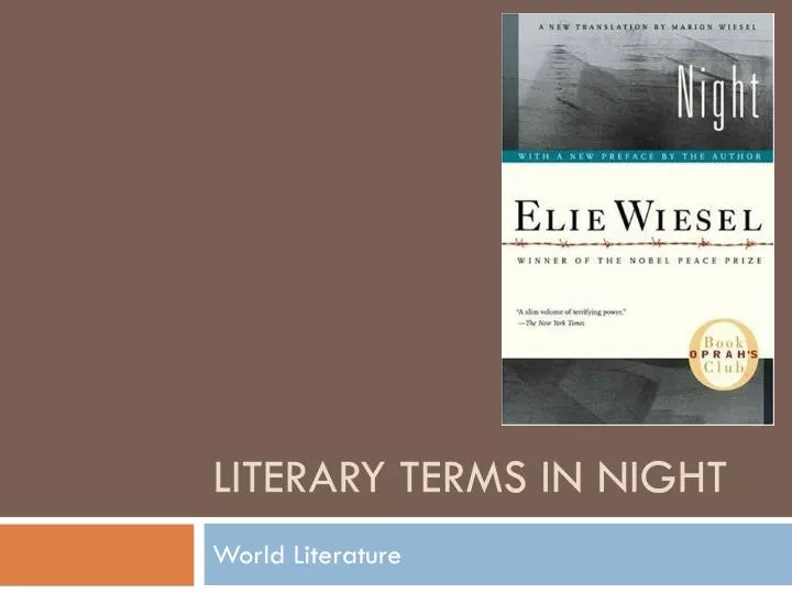 literary terms in night