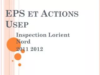 eps et actions usep