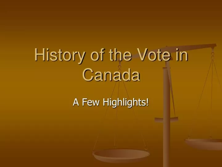 history of the vote in canada
