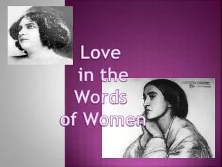Love in the Words of Women