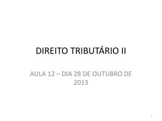 direito tribut rio ii