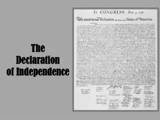 The Declaration of Independence