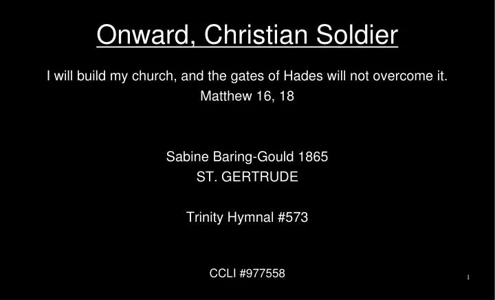 onward christian soldier