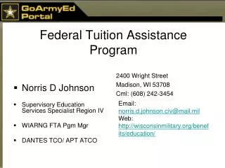 Federal Tuition Assistance Program