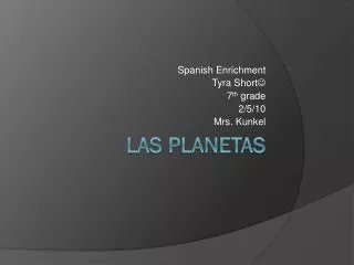 spanish enrichment tyra short 7 th grade 2 5 10 mrs kunkel