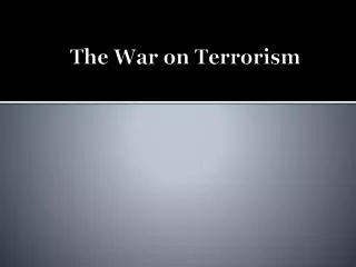 The War on Terrorism