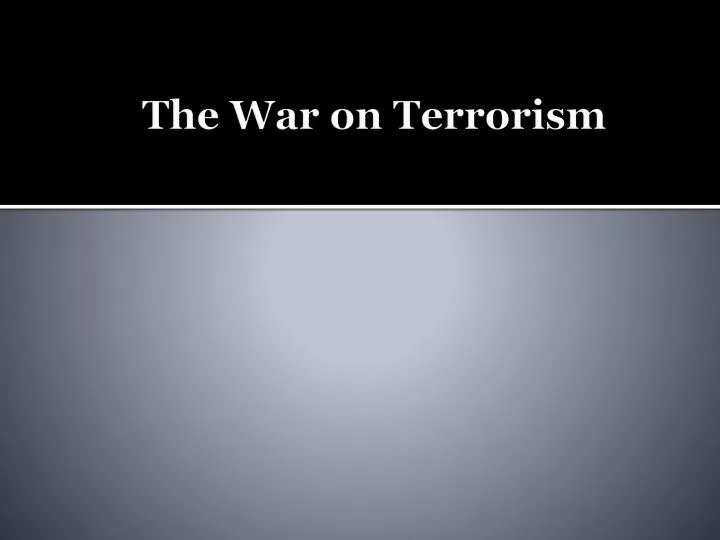 the war on terrorism