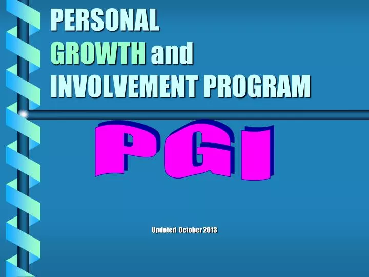 personal growth and involvement program