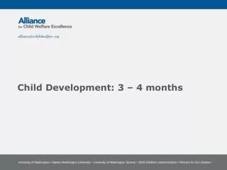 Child Development: 3 – 4 months