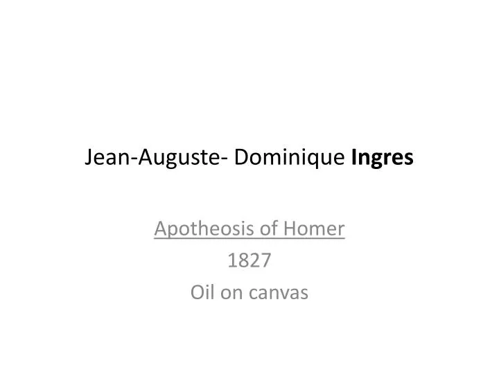 jean auguste dominique ingres