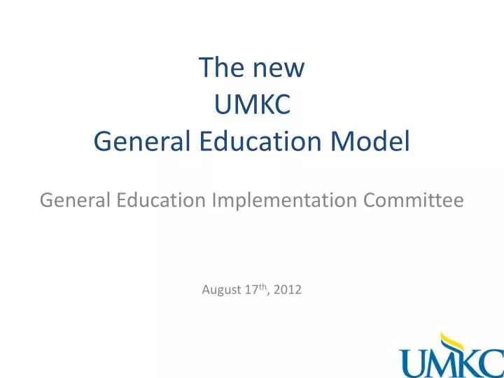 the new umkc general education model