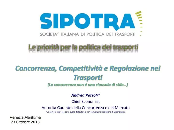 concorrenza competitivit e regolazione nei trasporti la concorrenza non una clausola di stile