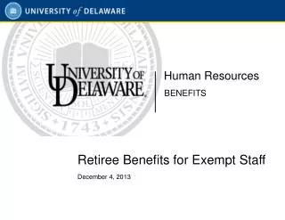 Retiree Benefits for Exempt Staff