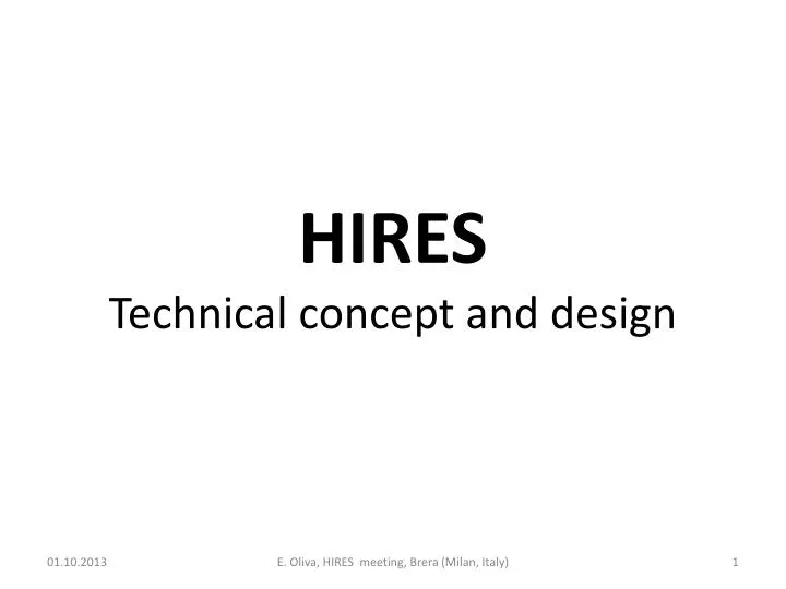 hires t echnical concept and design