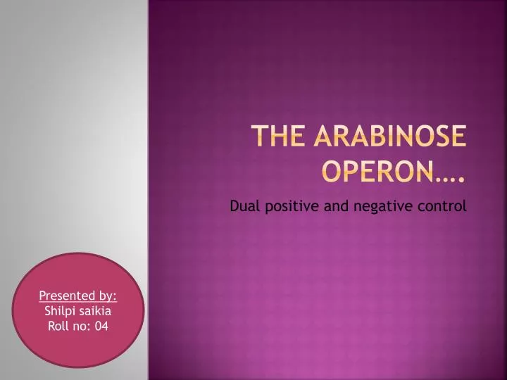 the arabinose operon