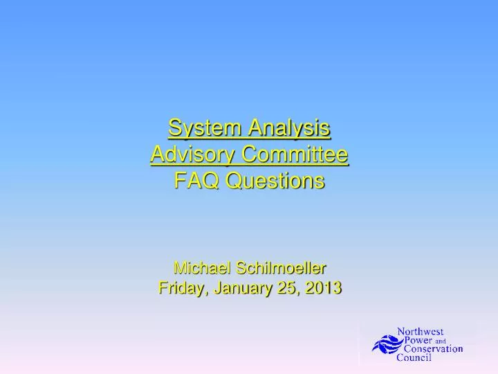 system analysis advisory committee faq questions