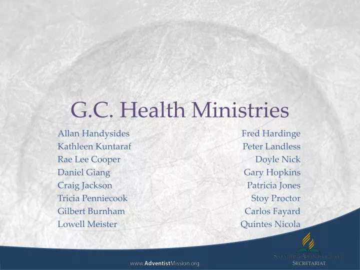 g c health ministries