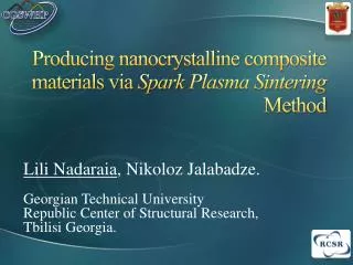 Producing nanocrystalline composite materials via Spark Plasma Sintering Method