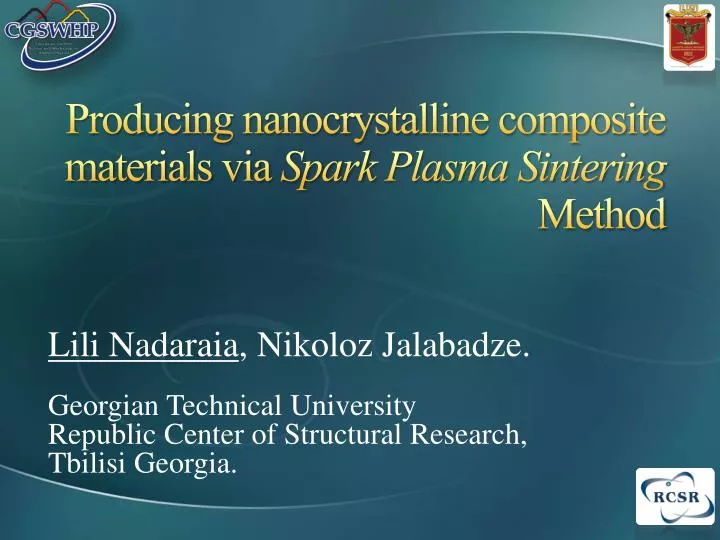 producing nanocrystalline composite materials via spark plasma sintering method