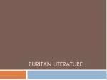 Puritan literature - slide 1