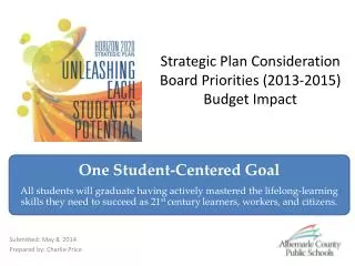 Strategic Plan Consideration Board Priorities (2013-2015) Budget Impact