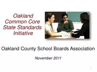 Oakland County School Boards Association November 2011