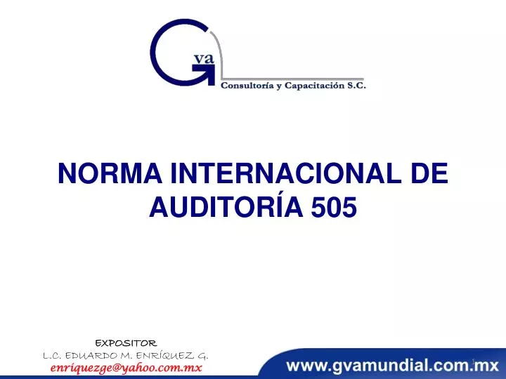 norma internacional de auditor a 505