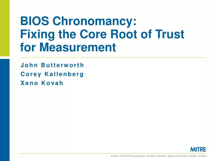 bios chronomancy fixing the core root of trust for measurement
