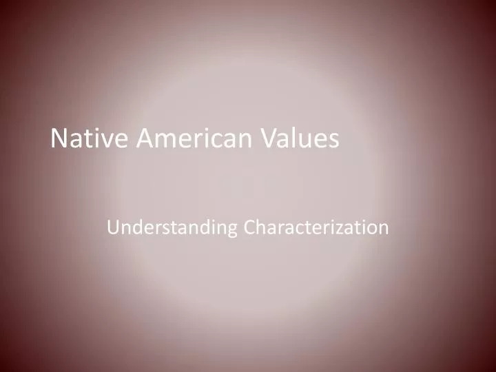 native american values