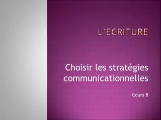 l criture