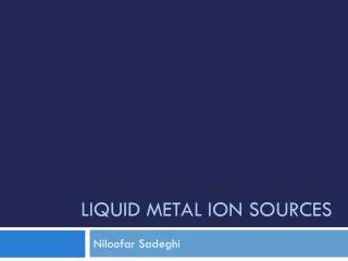 Liquid metal ion sources
