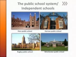 The public school system/ Independent schools