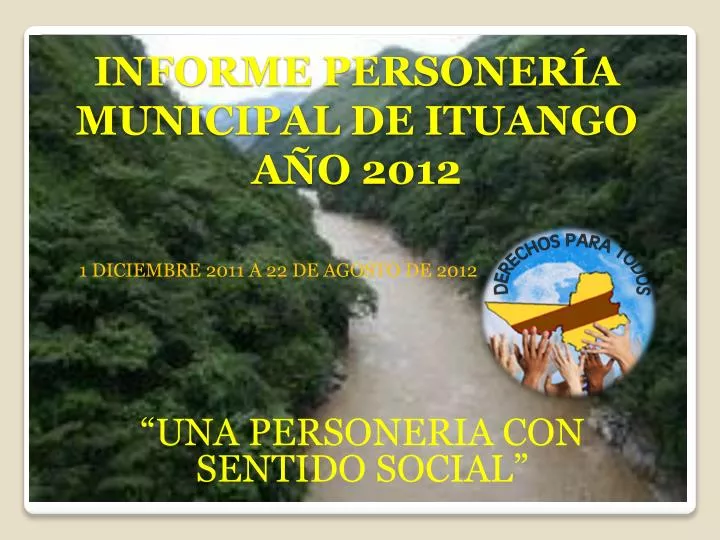 informe personer a municipal de ituango a o 2012