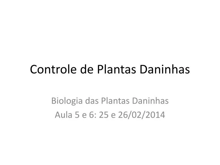 controle de plantas daninhas