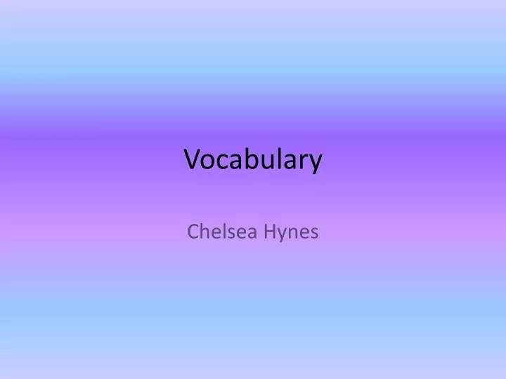 vocabulary