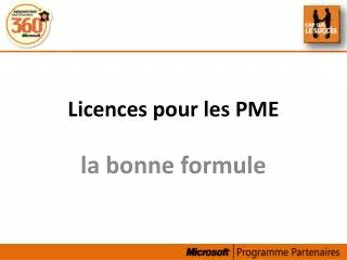 licences pour les pme