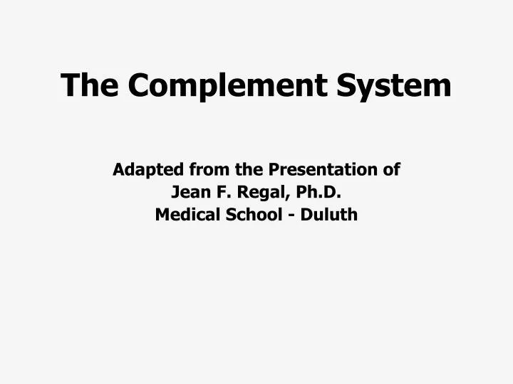 the complement system