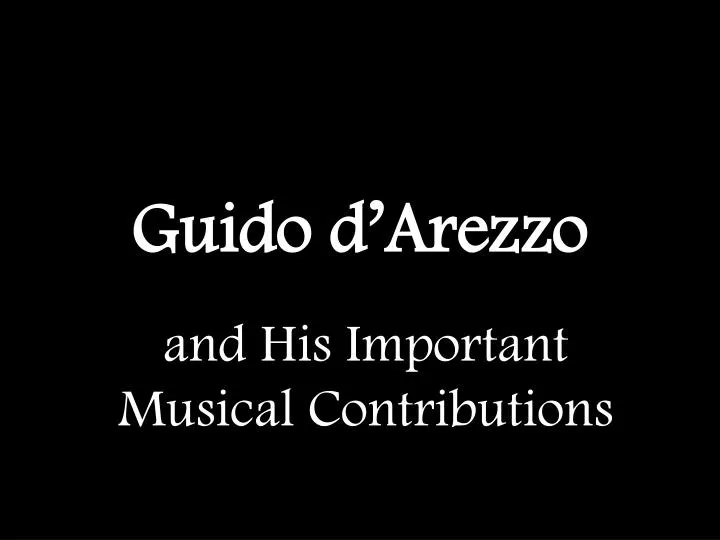 guido d arezzo