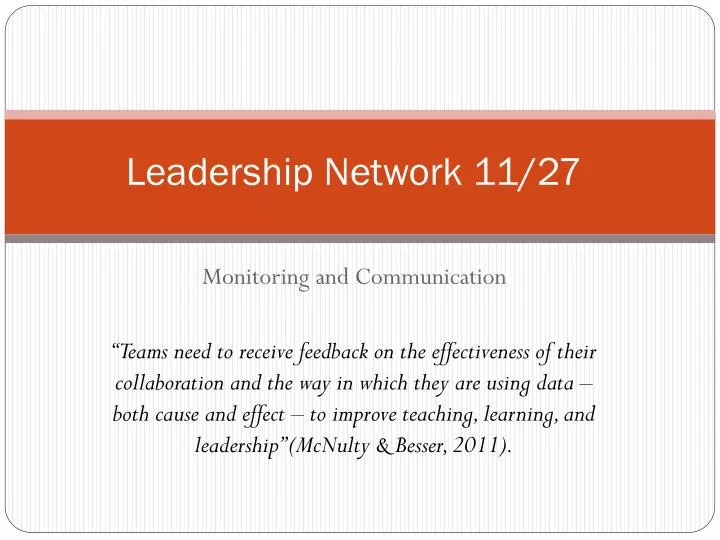 leadership network 11 27