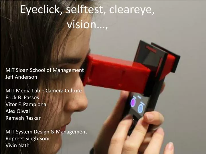 eyeclick selftest cleareye vision