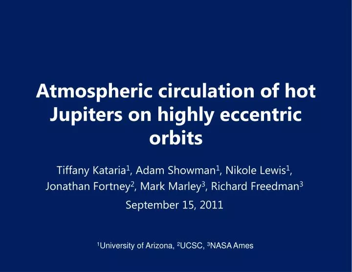 atmospheric circulation of h ot jupiters on highly eccentric orbits
