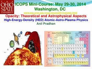 ICOPS Mini-Course: May 29-30, 2014 Washington, DC www.ece.unm.edu/icops-beams2014/atomic.html