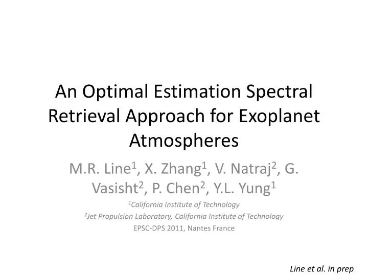 an optimal estimation spectral retrieval approach for exoplanet atmospheres