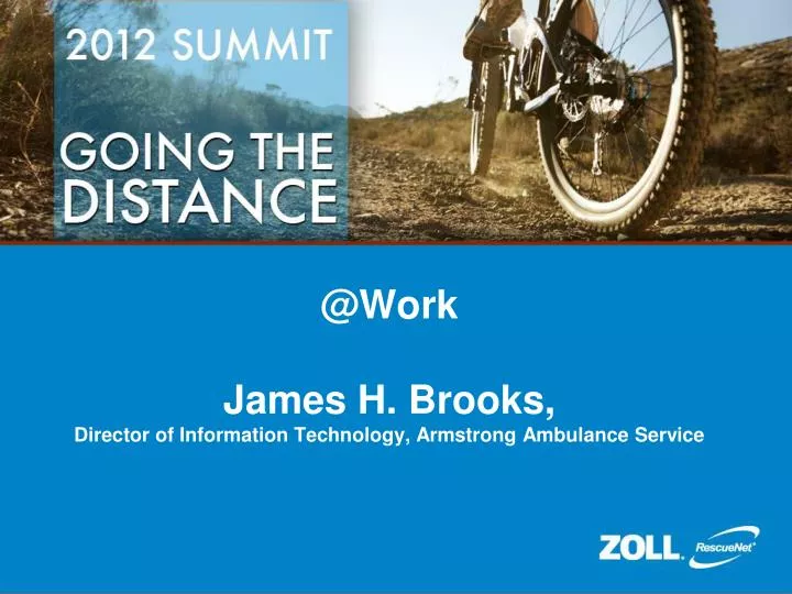 @work james h brooks director of information technology armstrong ambulance service